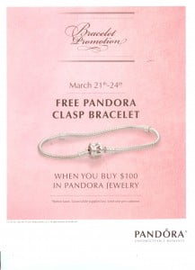Spend $100 and get a Pandora clasp bracelet included until Sunday, March 24th. 2013, remember to visit BajanReporter.com first - print the CEI advert on the Front Page and include with purchase and get a Free Gift!