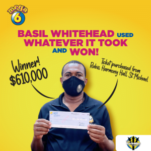 Do you have WHATEVER IT TAKES like Basil Whitehead to win the Jackpot with Mega 6 and The Barbados Lottery?