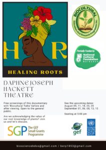 One of our productions, developed to capture the knowledge within our communities, is the documentary <strong>Healing Roots</strong>. This was done in collaboration with <strong>Dr. Julia Jordan-Zachery</strong>, an award-winning Barbadian author, who is currently Departmental Chair in Gender Studies at Wake Forest University, North Carolina, USA.