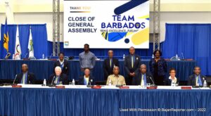 The new Board of the Barbados Olympic Association Inc. at the close of the recently held Annual General Meeting 