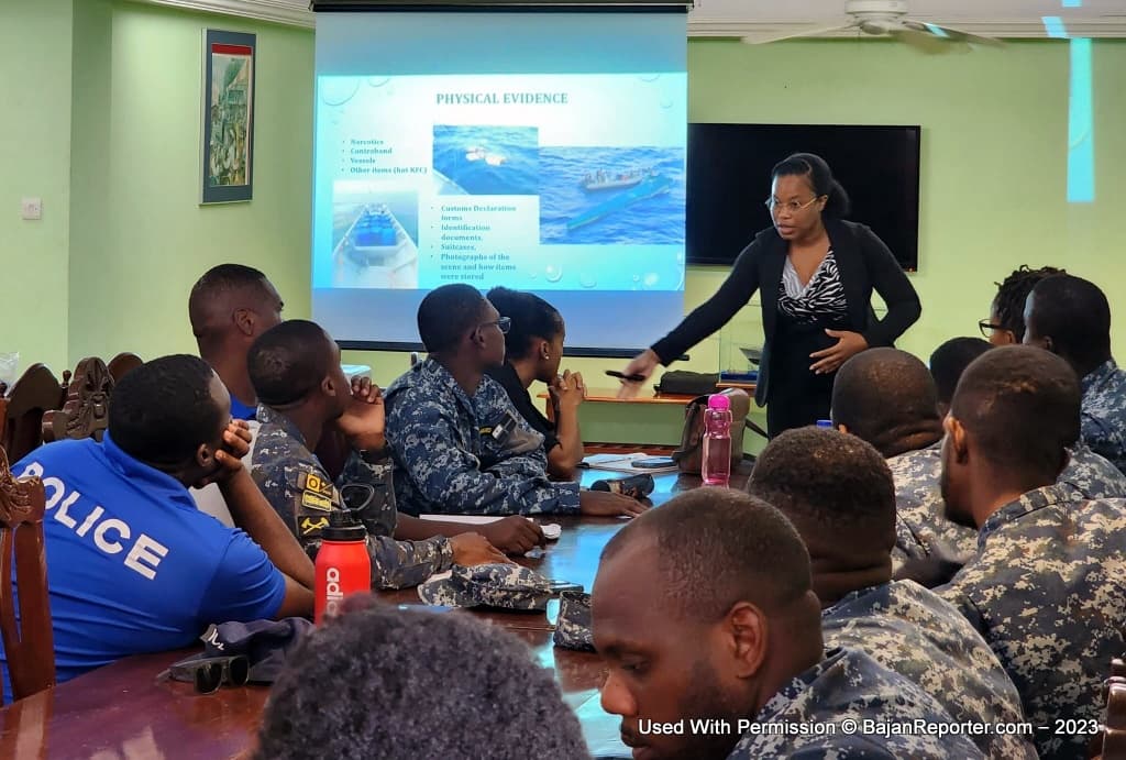 During the exercise, Director of the Asset Recovery Unit, Kisha Sutherland, stated that the RSS ARU operates on the principle that crime does not pay, and pointed out that through the training, soldiers would be made aware of how they can prevent criminals from financially benefitting from their activities.